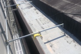 屋上防水　熊本市東区若葉　ウレタン防水（ガラスクロス込）の施工前画像