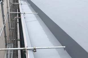 屋上防水　熊本市東区若葉　ウレタン防水（ガラスクロス込）の施工後画像