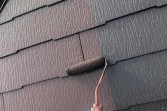屋根塗装　熊本市北区　屋根ヤネフレッシュシリコン（ココナッツブラウン）仕上げ