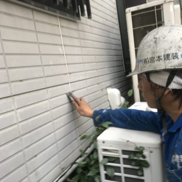 外壁塗装　熊本市中央区神水　外壁下地処理