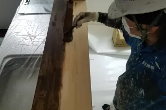 熊本龍田新築・内部木部着色塗装完了しました！！ Before画像