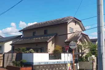 地震被害住宅　外壁屋根塗装工事　益城町 Before画像
