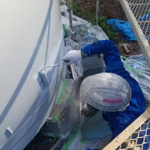 熊本県玉名郡和水町・酒造タンク遮熱塗装・中塗り塗装工事（弱溶剤２液型遮熱材）のサムネイル