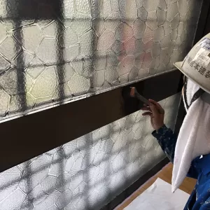 熊本市北区高平鉄部、木部塗装・内部木枠弱溶剤シリコン塗装工事のサムネイル