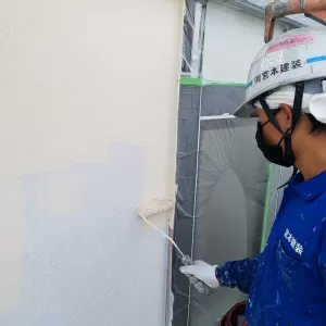 熊本市北区徳王住宅塗装・外壁水性シリコン塗装工事（水性セラミシリコン）のサムネイル