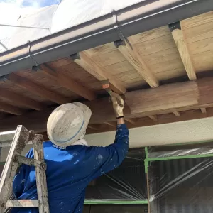 熊本県山鹿市鹿央町住宅塗装・木部天井ステイン塗装工事のサムネイル