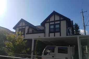 熊本市北区徳王　住宅外壁塗装＆モール塗装（各所コーキング工事含む） Before画像
