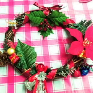クリスマスの飾り-リース-のサムネイル