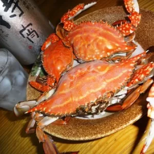 渡り蟹と球磨焼酎待宵っでぇ～～晩酌♪のサムネイル