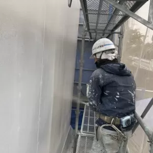 熊本市北区清水新築住宅塗装･外壁吹き付け塗装工事のサムネイル