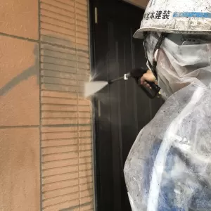 熊本市中央区国府住宅塗装・住宅２件塗装前高圧洗浄工事のサムネイル