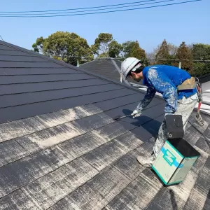 熊本市国府住宅塗装・屋根中塗り状況のサムネイル