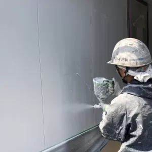 熊本市北区京塚・外壁吹き付け塗装工事のサムネイル