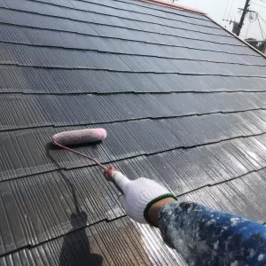 熊本市北区屋根塗装工事・屋根下塗りのサムネイル