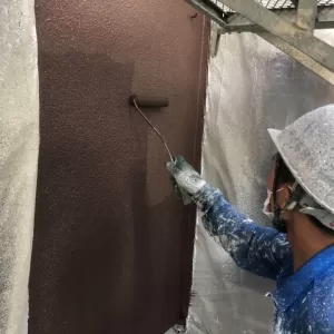 熊本市北区・外壁塗装・上塗り　（水性シリコン）のサムネイル