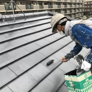 熊本市東区･屋根塗装（上塗り）のサムネイル