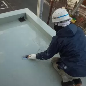 熊本市中央区迎町･玄関上防水（ウレタン2回目）のサムネイル