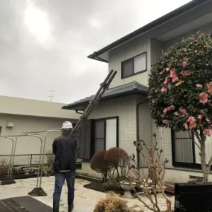 熊本県菊池郡･外壁塗装（塗装前足場組）のサムネイル