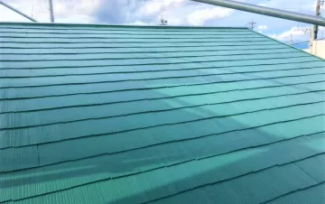 熊本市北区梶尾町の屋根雨漏り補修後ヤネフレッシュ塗装（屋根塗装）工事 After画像