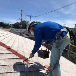 熊本市北区徳王･外壁シーリング及び屋根下塗り完了！のサムネイル