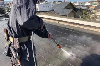 熊本市中央区大江　コロニアル屋根シリコン塗装工事-宮本建装- Before画像