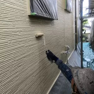 熊本市北区植木･外壁2F上塗り完了！のサムネイル