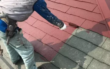 南阿蘇の住宅屋根塗装！今回は水性シリコン仕上げでした。鉄部には錆止めをきちんと塗ります After画像