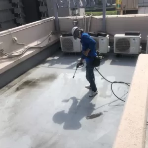 熊本市中央区･ホテル屋上防水前高圧洗浄完了、のサムネイル