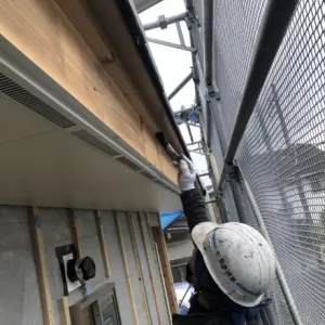 熊本市北区西梶尾町･新築住宅広小舞塗装完了！のサムネイル