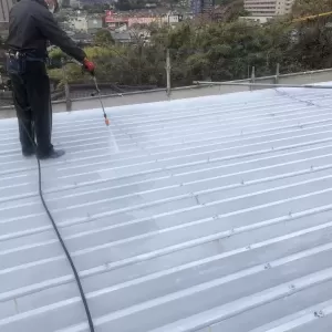 熊本市北区清水万石  アパート屋根、外壁塗装   高圧洗浄工事のサムネイル