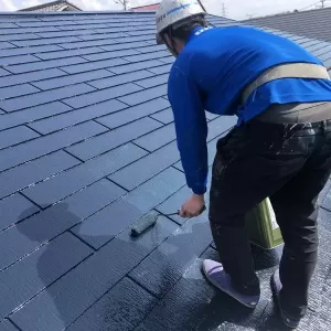 合志市須屋  屋根遮熱塗装工事  屋根塗装完了！のサムネイル