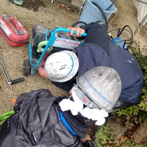 熊本市内にて住宅塗装開始🎶高圧洗浄整備中のサムネイル