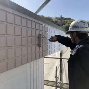 ベランダ（南）・玄関廊下（北）外壁オーデフレッシュシリコン塗装完了！熊本北区清水⛑のサムネイル