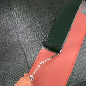 屋根塗装   西区島崎   屋根板金中塗りのサムネイル