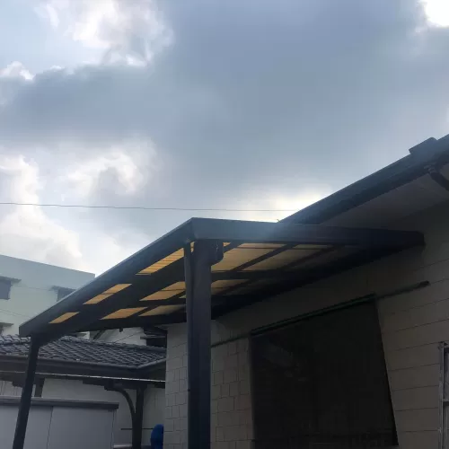 波型タキロン屋根取替工事　熊本市西区島崎　カーポート・テラス屋根のサムネイル