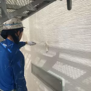 外壁塗装　熊本県合志市　中塗り完了！！のサムネイル