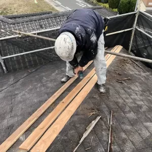 棟板金修繕工事　熊本県合志市須屋　大屋根完了！のサムネイル