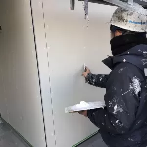 新築住宅外壁塗装　合志市御代志　外壁下地処理３棟のサムネイル