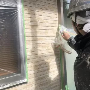 外壁フッ素クリヤー塗装　上益城郡御船町　養生撤去、手直し、清掃のサムネイル