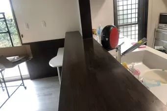 カウンターテーブル塗装（木部クリアー）　熊本市中央区坪井　艶復活しました♪ Before画像