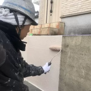 塀塗装　上益城郡御船町　塗装工事完了！！のサムネイル