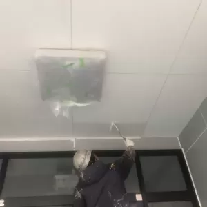 内部梁塗装　熊本市中央区　梁塗装完了　/　軒天井塗装　熊本市中央区　軒天井塗装完了のサムネイル