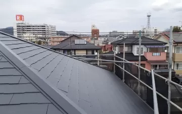 屋根塗装　熊本県玉名市　屋根水性ヤネフレッシュ　屋根板金コスモマイルドシリコン仕上げ After画像