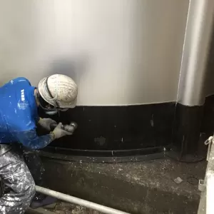 鉄部塗装　熊本県八代市　上塗り、土台部分サンダーケレンのサムネイル