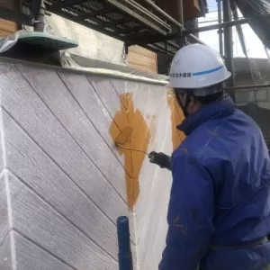 住宅外壁塗装　熊本市北区四方寄町　外壁上塗り完了！！のサムネイル