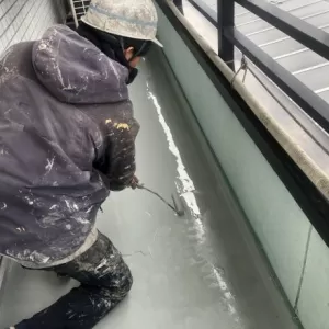 ベランダ防水　熊本市東区桜木　ウレタン１回目のサムネイル