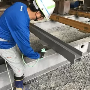 鉄骨塗装　熊本県上益城郡　鉄骨錆止め吹付けのサムネイル