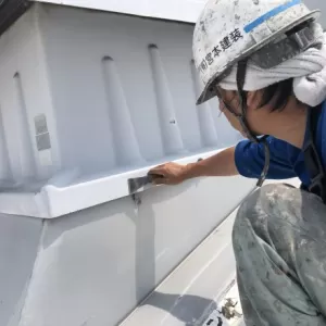 工場屋根塗装　熊本県八代市　スレート屋根、ベンチレーターケレン作業のサムネイル