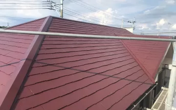 屋根塗装　熊本市北区植木　水性ヤネフレッシュ（チョコレート色）仕上げ After画像