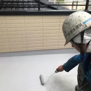 ベランダ土間塗装   熊本市南区御幸笛田   ベランダ土間塗装完了！のサムネイル
